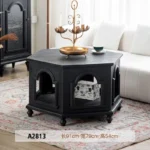 French Cabinet with 4 Doors Vintage Hollow Carving Buffet Cabinet Sideboards and Buffets with Storage Credenza for Living Room - Image 11
