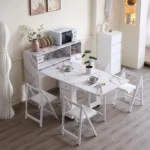 Buffet Cabinet with Storage, Sideboard for Storing Folding Table, Kitchen Storage Cabinet with Shelves, Modern Console Table - Image 4
