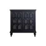 French Cabinet with 4 Doors Vintage Hollow Carving Buffet Cabinet Sideboards and Buffets with Storage Credenza for Living Room - Image 5