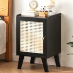 Modern Bedroom Bedside Cabinet, Simple Bedroom Storage Cabinet, ABS Grid Cabinet Door, Strong Door Stopper, Nightstand - Image 7