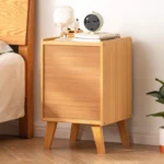 Modern Bedroom Bedside Cabinet, Simple Bedroom Storage Cabinet, ABS Grid Cabinet Door, Strong Door Stopper, Nightstand - Image 4
