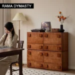 Wooden Cabinet Free Combination Cabinet TV Cabinet Storage Cabinet Dresser for Bedroom Living Room Baby Room Hallway Office - Image 2